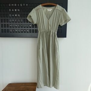 Christy Dawn Honeydew Gingham Midi Dress